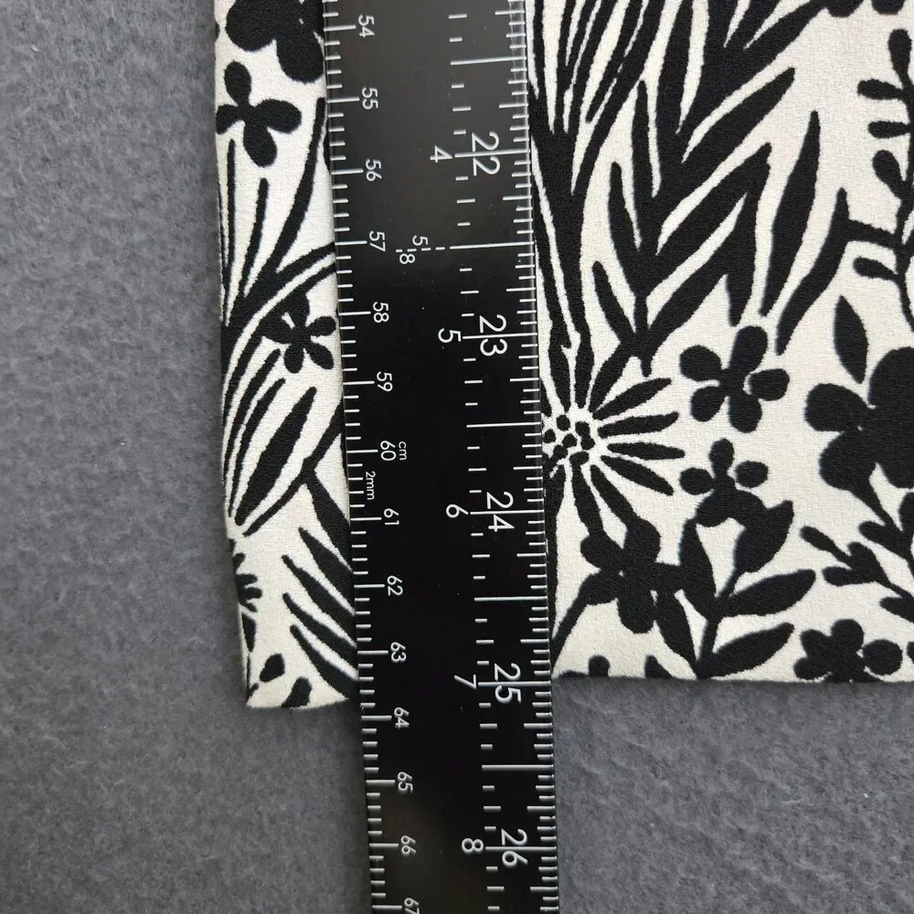 LOFT Women 6 Black White Floral Palazzo Wide Leg High Rise Trousers - Picture 7 of 10